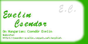 evelin csendor business card